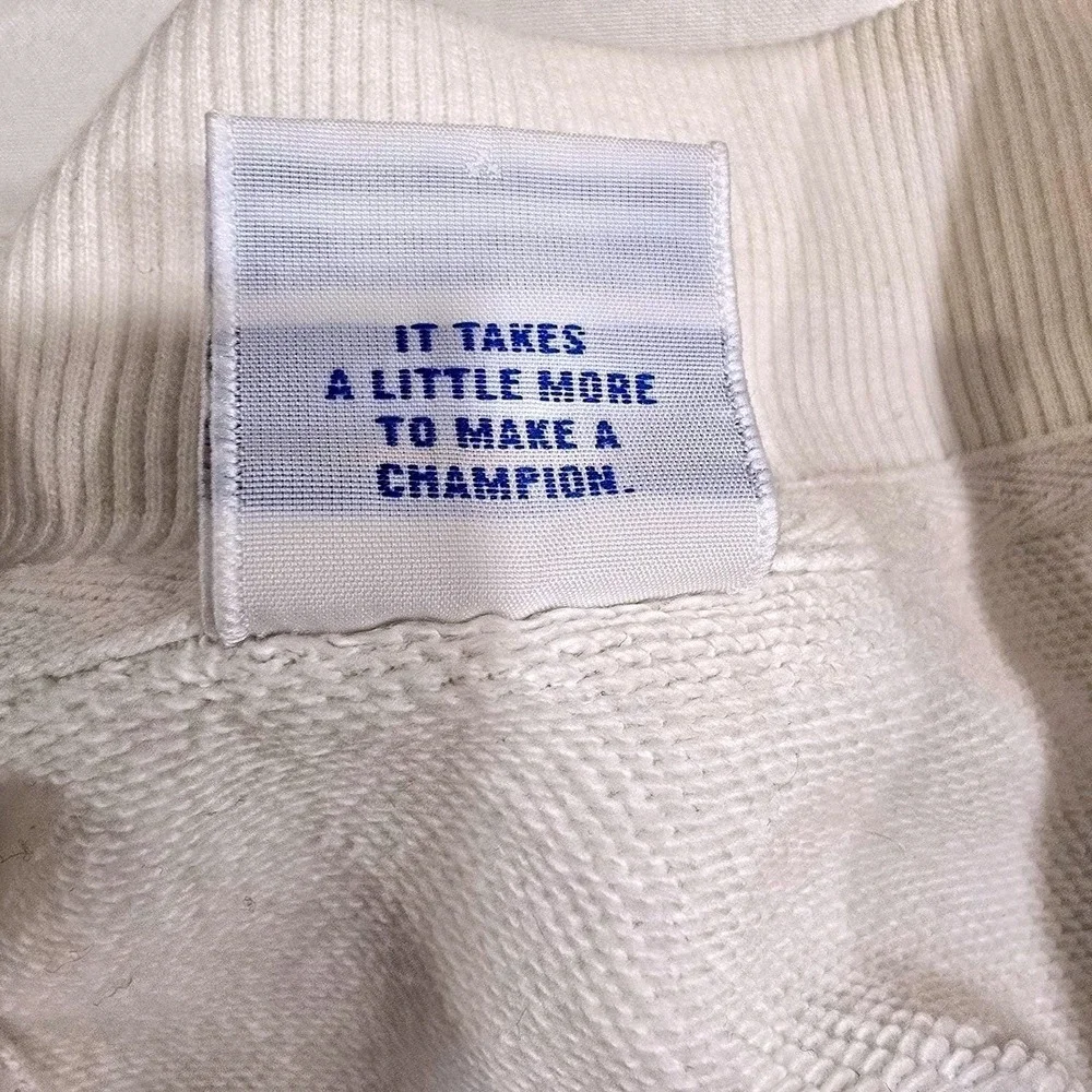 Champion Reverse Weave Snap Cardigan Sweatshirt‎ Mens M White Boxy Heritage Fit